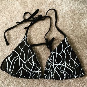 Black lined Bikini Top